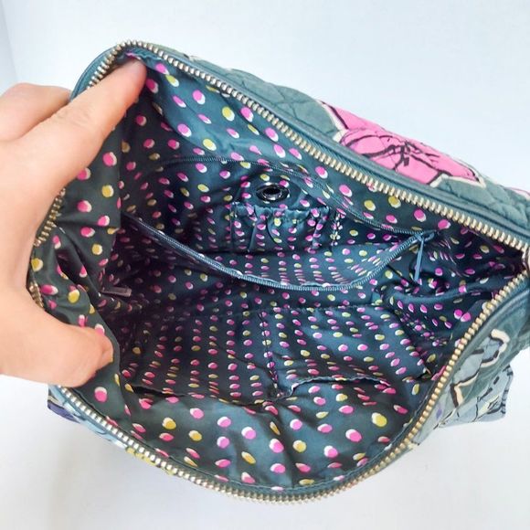 VERA BRADLEY Adorable Blue Green Floral Shoulder Bag - Picture 9 of 9